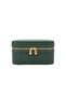 Faux Leather Two-Compartment Jewelry Case - Organizer
