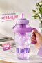 Ice Bottle - Flask with Straw Luxury Flask Water Bottle Detox Water Bottle