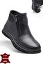 1456 Fully Orthopedic Black Genuine Leather Women's Boots Double Zipper Winter Leather Boots