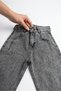 Boy's Denim Trousers Baggy Style Pants Fume Color Single Bottom 1 Piece with Adjustable Waistband, Baggy Cut, Gray Color, Suitable for All Seasons. - 4