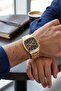 Calendar Square Case Men's Wristwatch Gold Black Color Pl-7086E6X - 2