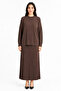 Triko Skirt Suit Coffee 702
