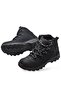 5558 Orthopedic Waterproof Genuine Leather Outdoor Men's Black Boots Shoes - 2