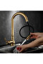 Kitchen Sink Faucet with Dual Flow Water Purification Outlet Antique New - 3