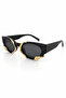 Snake Unisex Black Gold Black Frame Uv400 Sunglasses - 4