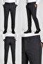 Men's Classic Cut Fabric Trousers Straight Leg Office and Casual