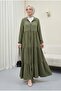 Boydan Zippered Elastic Sleeve Piece Ayrobin Ferace - Khaki