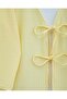 Double Lace Front Honeycomb Pattern Kimono - Light Yellow - 7