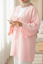 Double Lace Front Honeycomb Pattern Kimono -Pink - 3
