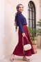 تنورة مطوية مرصعة بالأحجار - حمراء - 5
