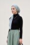 High Collar Long Sleeve Undershirt Blouse - Black - 4
