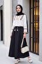 Lace Sleeve Tassel Blouse with Lace Collar -White - 3