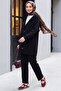 Hooded Clamshell Pocket Trousers Set -Black - 3