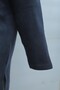 Turtleneck Slit Ribbed Knit Tunic - Navy - 5