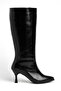 Angeles Black Pointed Toe Women's Heeled Boots - 4