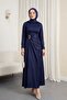 Draped Straight Satin Dress -Laci - 3