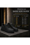 Kb-X12 Full Black Leather Men's Shoes - 4 cm Thick Sole Orthopedic Lace-Up Casual Sports Shoes - 8