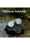 Aqua Marine Steel Earrings – 8 mm Sphere Cut – Tarnish Resistant - 7