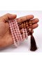 Pink Quartz Stone Mala Prayer Beads - 108 Beads - 4