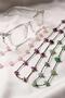 Triple Natural Stone Eyeglass Strap Set – Amethyst, Pink Quartz, and Aventurine Glasses Cord - 2
