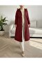 Plush Inside Stable Hooded Tunnel Laced Long Coat