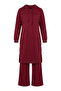 Two-Thread Hooded Two-Piece Suit 3084-01 Cherry - 6