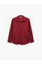 Long Sleeve Loose Collar Buttoned Oversize Shirt - 5
