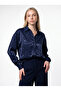 No Inner Jacquard Oversize Long Stylish Women's Shirt