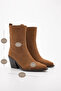 Women's Cowboy Suede Pointed Toe Western Boots Fetya Taba - 8