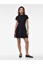 Krep Scuba Slim Fit A-Line High Neck Lace Detailed Short Sleeve Mini Dress