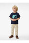 Crocodile Printed Cotton Navy Blue Baby Boy Shirt 6Smb10173Tk