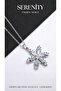 Steel Necklace with Blue Zircon Stone and Snowflake Figure