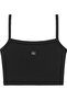 Women's Brand Logo Black Bustier Suitable for Daily Use