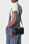 Women's Black Shoulder Bag with Brand Logo, Suitable for Daily Use - 2