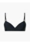 Women's Stylishly Designed Black Bra with Brand Logo, Suitable for Daily Use