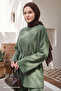 Belted Khaki Modal Suit with Piping Pants - 4