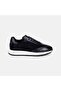 Men's Black Lace-Up Leather Sneaker with Suede Detail - 2