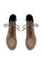 Women's Brown Zippered Suede Leather Boots - 5