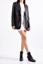 Black Matte Leather Lace-Up Zippered Metal Toe Western Cowboy Short Ankle Boots - 6