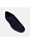 Men's Navy Blue Lace-Up Thick Soled Suede Classic Shoes - 7