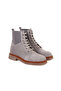 Women's Mink Lace-Up Suede Leather Boots - 2