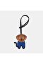 Tan Leather Charm with Dog Figure