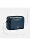 Women's Navy Blue Double Compartment Leather Shoulder Bag - 6