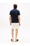 Men's Regular Fit Pure Cotton with Flag Logo Embroidered on the Sleeve Half Zipper Navy Blue Polo Collar T-Shi - 3