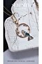 Sky Sitting Mermaid Figure Steel Necklace - 3