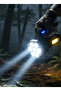 Rechargeable LED Flashlight with 4 Lighting Modes, High Brightness Long Range Torch with Side Work Light, Portable ABS Camping Emergency Light