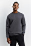 Men's Anthracite Crew Neck Easy-Iron Regular Fit Sweatshirt B001035 - 6
