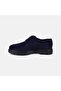 Men's Navy Blue Lace-Up Thick Soled Suede Classic Shoes - 3