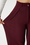 Lycra Series Viora Light Pleated Stretchy Burgundy Palazzo Pants - 3