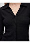 Bürümcük Fabric Slim Fit Classic Collar Buttoned Long Spanish Sleeve T-Shirt - 5